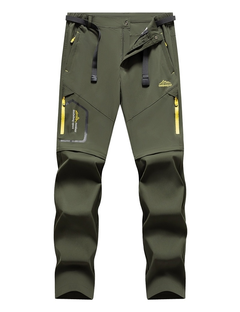 Men's Trousers Tactical Pants Casual Pants Hiking Pants Outdoor Pants Pocket Convertible Solid Color Waterproof Quick Dry Daily Outdoor Holiday Streetwear Stylish Khaki Black Inelastic