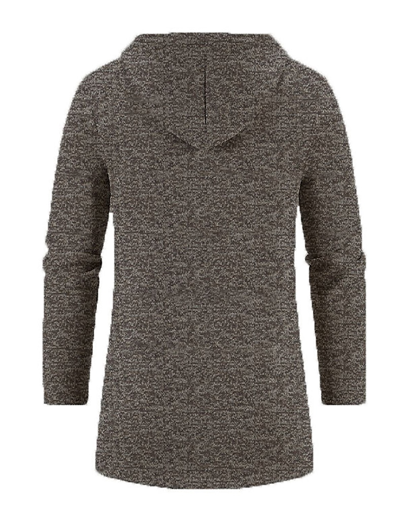 Men's Overcoat Trench Coat Long Trench Coat Vacation Daily Spring Winter  Windproof Warm Outerwear Clothing Apparel Fashion Classic Plain Pocket Hooded Zipper