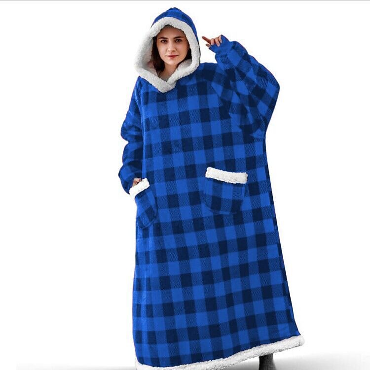 Adults' Oversized Hoodie Blanket Wearable Blanket With Pocket Solid Color Onesie Pajamas Flannel Cosplay For Men and Women Carnival Animal Sleepwear Cartoon Festival / Holiday Costumes