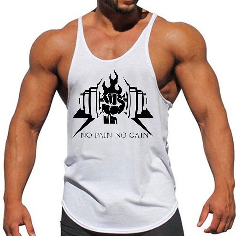  Men's Outdoor 3D Printing T Shirt for Sports Gym Sleeveless Crew Neck T-shirt 