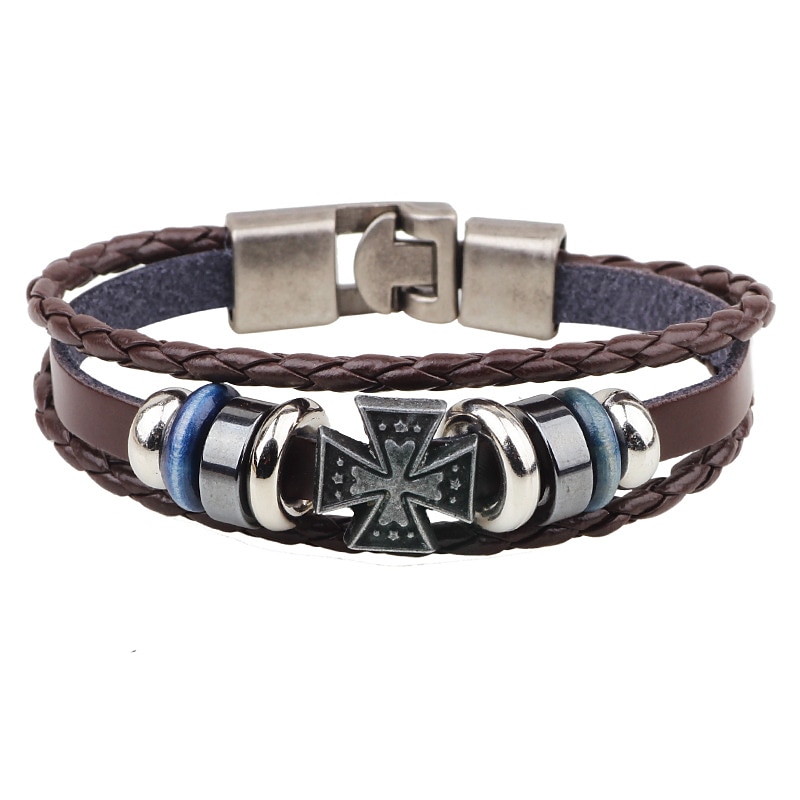 Men's Bracelet Thick Chain Lucky Stylish Fashion Punk Trendy Casual / Sporty Alloy Bracelet Jewelry Black / Coffee For Sport Holiday Prom Birthday Festival