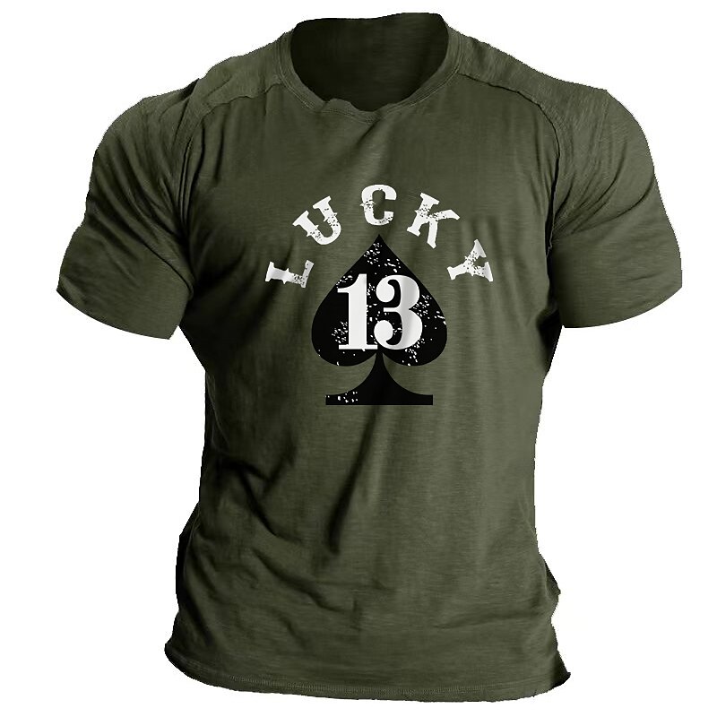 Men's Cotton Outdoor Casual Short Sleeve Print Apparel Sports Fashion Designer Novelty Clothing 