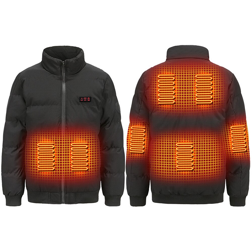 Outdoor Warm Heated Jacket Men Women Windproof Cotton Padded Clothes USB Heating Winter Coat Vest for Hunting Hiking Camping Fishing