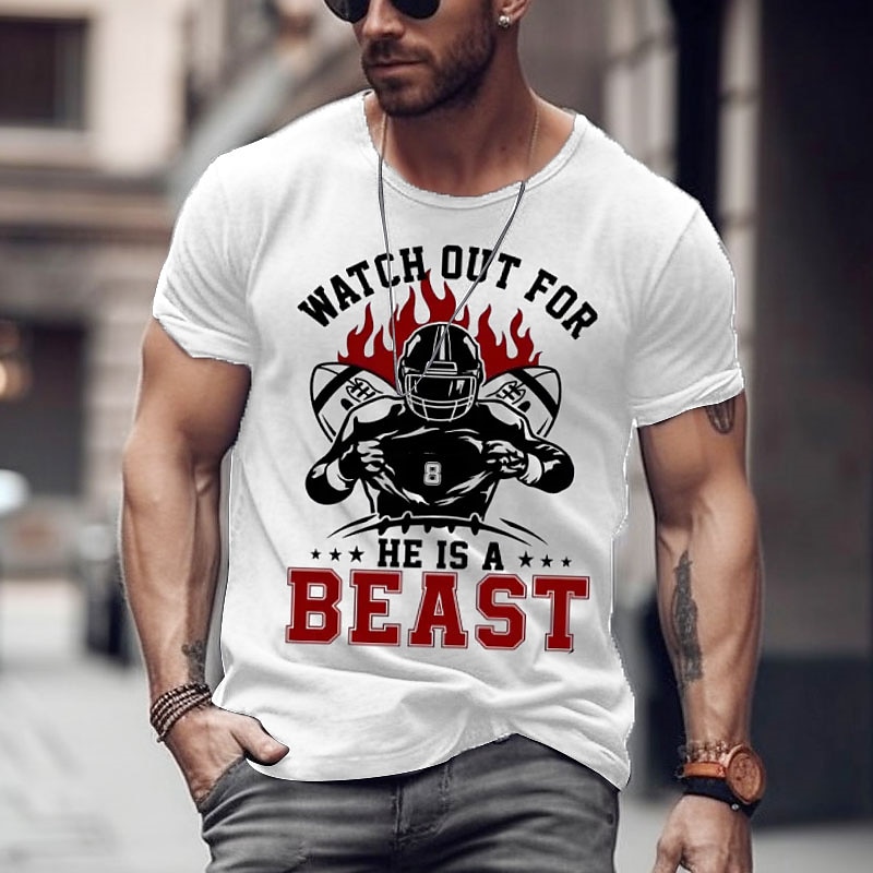 NFL Game Day Football Heather T shirt Tee Men's Graphic Cotton Short Sleeve Comfortable Tee 