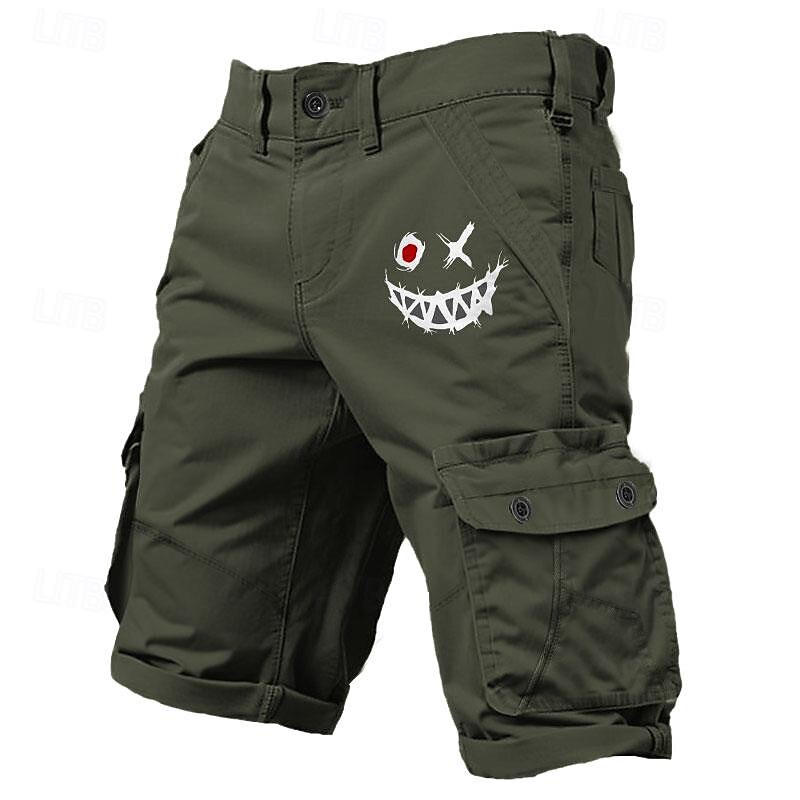 Men's Cargo Shorts Multiple Pockets Graphic Graffiti Outdoor Short Sports Outdoor Classic Micro-elastic Shorts