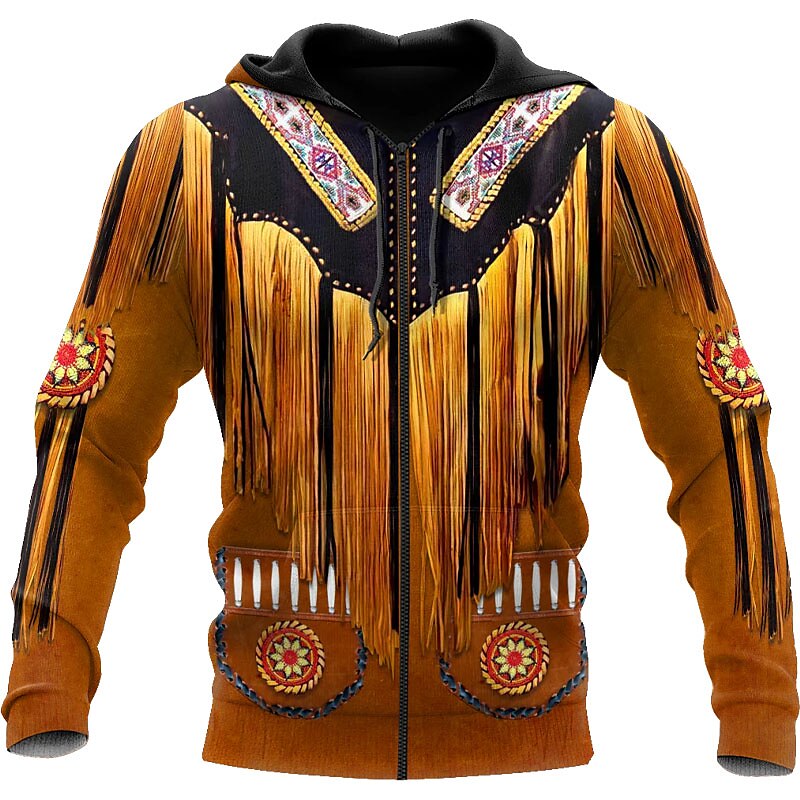 Men's Hoodie Pullover 3D Print Plus Size Basic Long Sleeve Sweatshirt