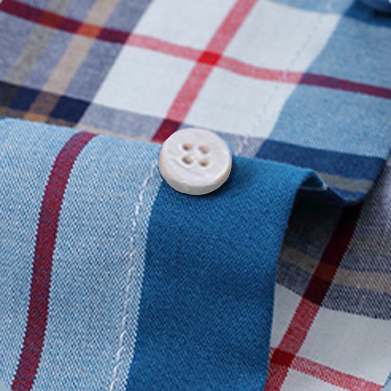 Men's Dress Shirt Casual Shirt Plaid  Check Shirt  Graphic Prints Square Neck Light Yellow Light Pink Black / Gray White / Green Sea Blue Casual Daily Short Sleeve collared shirts Clothing Apparel