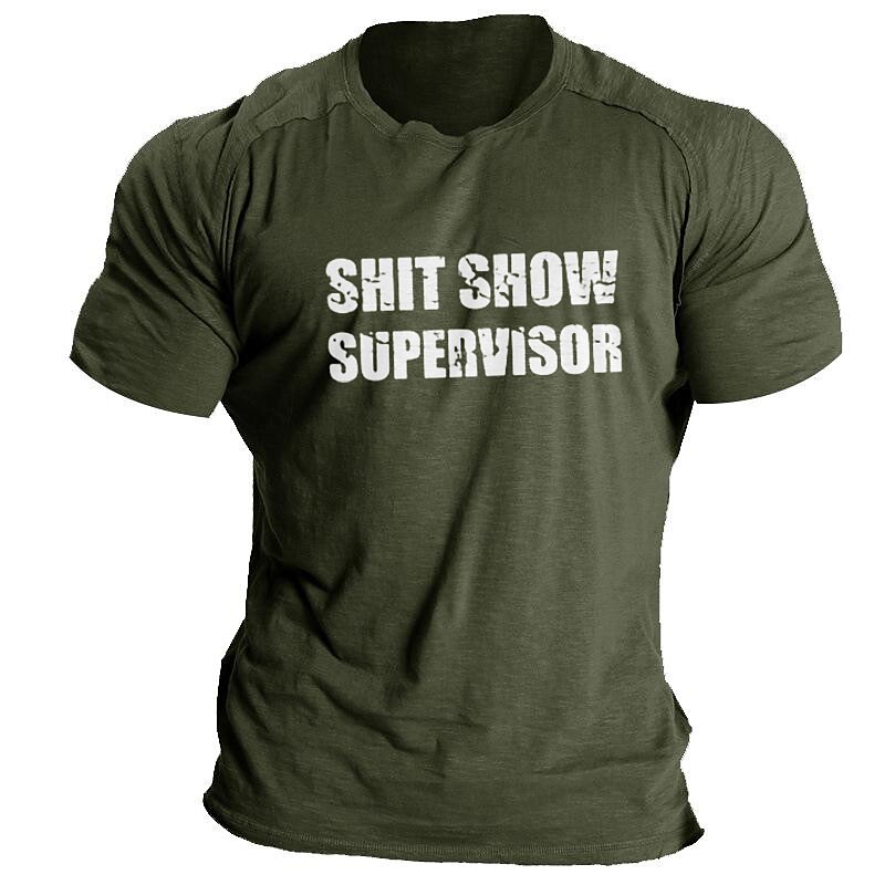 Men's Graphic Cotton Blend Sports Classic Short Sleeve Comfortable Holiday Going out Summer Fashion Designer Clothing Tee T-Shirt