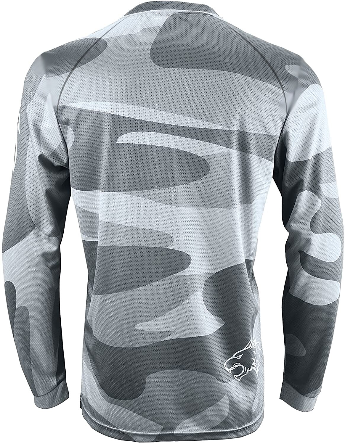 21Grams Men's Downhill Jersey Long Sleeve Bike Top with 3 Rear Pockets Mountain Bike MTB Road Bike Cycling Breathable Moisture Wicking Soft Quick Dry Black Yellow Army Green Wolf Camo / Camouflage