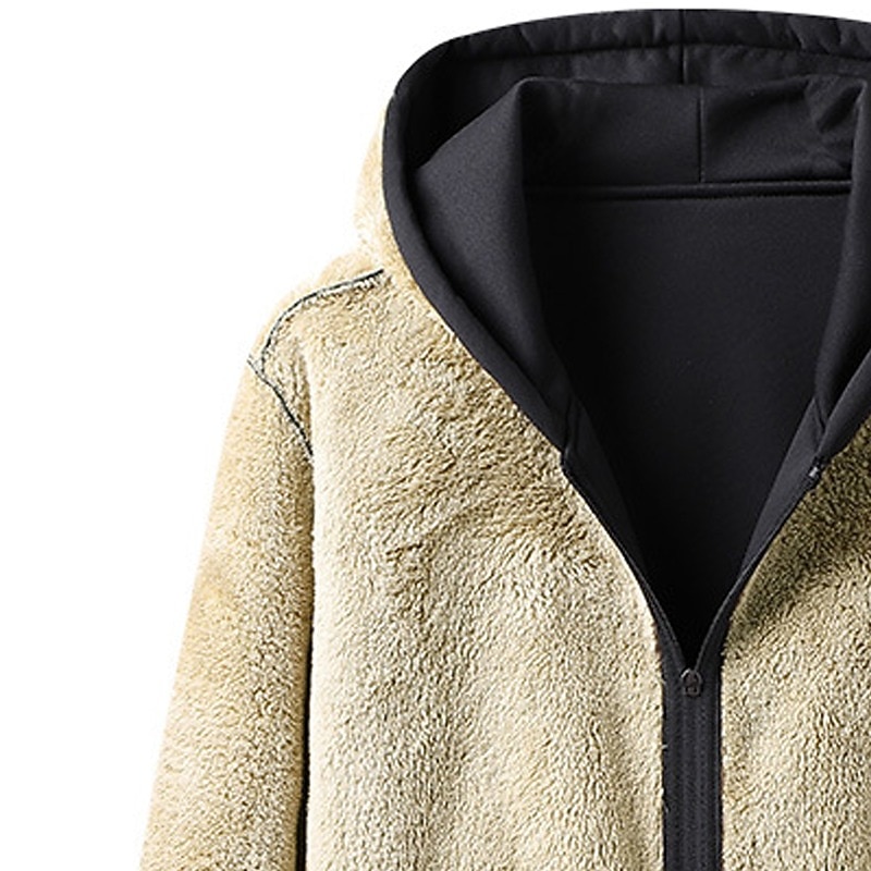 Men's Hoodie Full Zip Hoodie Fleece Hoodie Fleece lined Hoodie Black Light Grey Dark Gray Hooded Plain Casual Daily Sports & Outdoor Polyester Streetwear Cool Sportswear Fall Winter Clothing Apparel