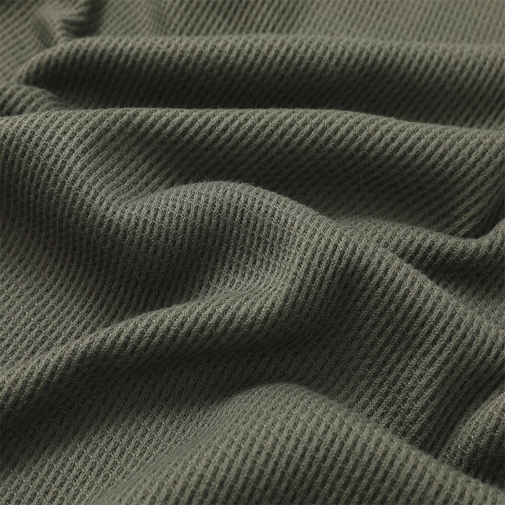 Men's Basic Long Sleeve Tops Tee t-shirt Waffle Shirt Tee Plain Crew Neck