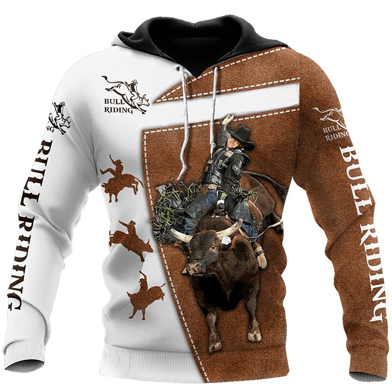 Men's Pullover Hoodie Sweatshirt White & Green Black Red Blue Brown Hooded Animal Bohemian Style Graphic Prints Print Daily Sports 3D Print Streetwear Designer Basic Spring &  Fall Clothing Apparel