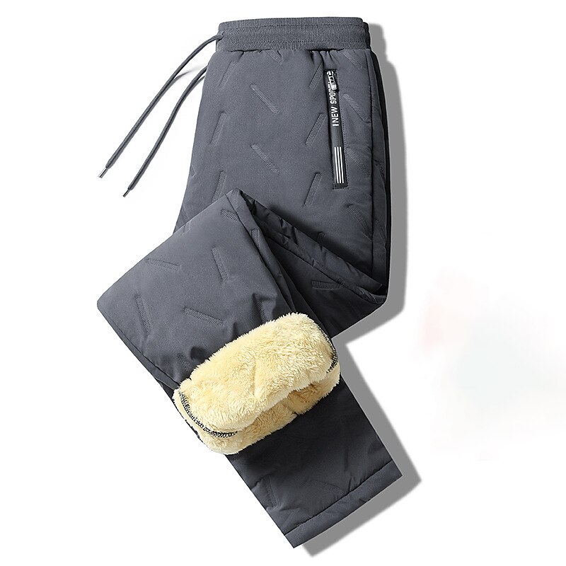 Men's Fleece Pants Winter Pants Trousers Casual Pants Pocket Plain Comfort Breathable Outdoor Daily Going out