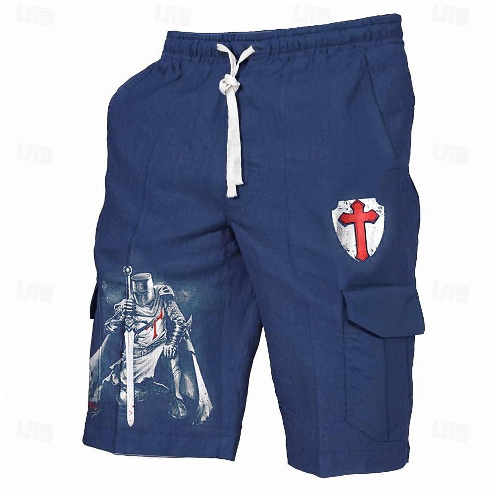 Men's Shorts Drawstring Side Pockets Cross Tummy Control Short Outdoor Casual Holiday Vacation Fashion Dark Brown Black Micro-elastic