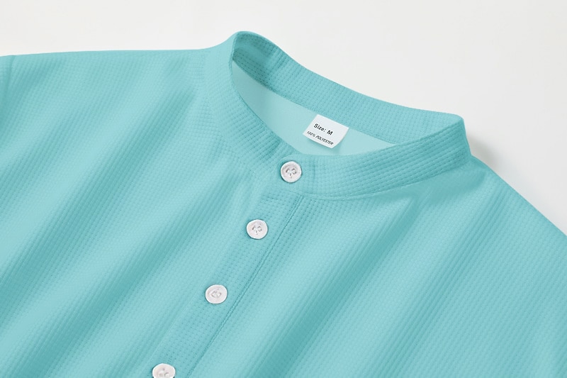 Men's Shirt Popover Shirt Summer Shirt Casual Shirt Beach Shirt Waffle Knit Shirt Black White Blue Sky Blue Army Green Long Sleeve Plain Stand Collar Vacation Hawaiian Buttons Clothing Apparel