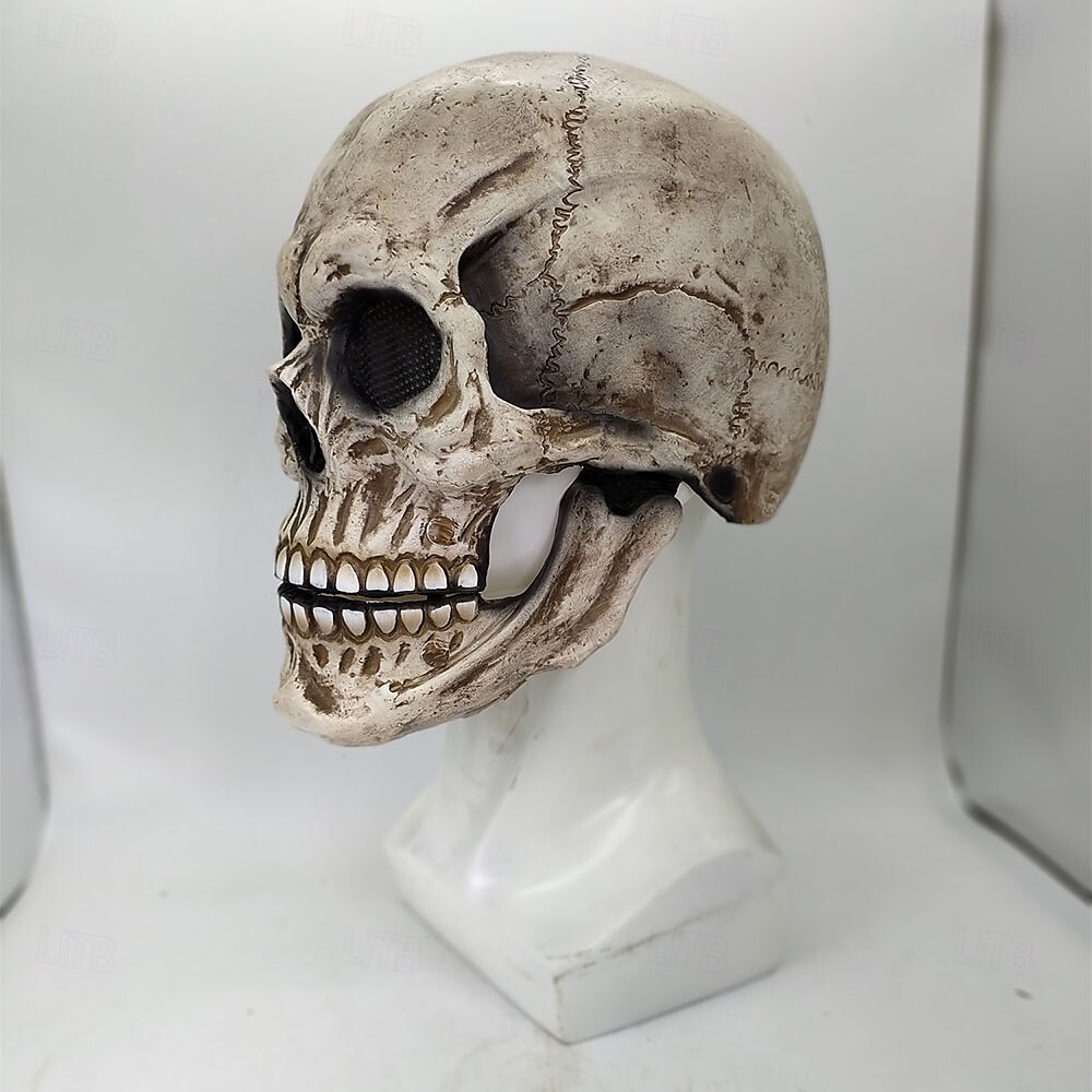 Halloween Full Head Skull Mask,Helmet with Movable Jaw,Scary Realistic Halloween Mask For Adults Costumes,Call of Duty Mask Toy,Halloween Skeleton Decoration