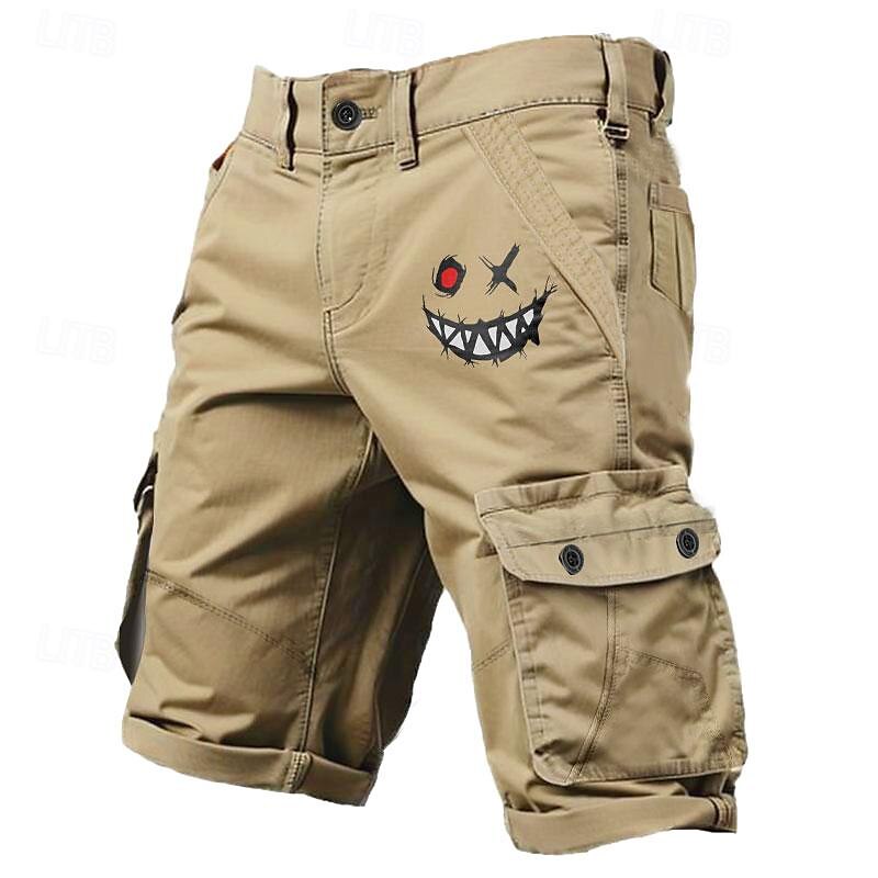 Men's Cargo Shorts Multiple Pockets Graphic Graffiti Outdoor Short Sports Outdoor Classic Micro-elastic Shorts