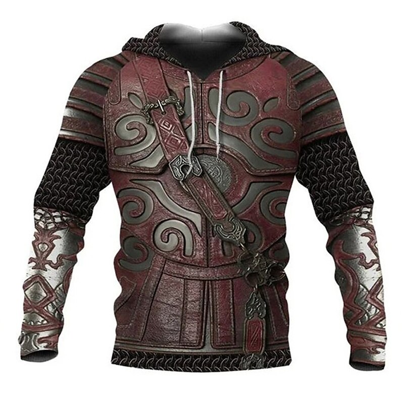 Men's Pullover Hoodie Sweatshirt White & Green Black Red Blue Brown Hooded Animal Bohemian Style Graphic Prints Print Daily Sports 3D Print Streetwear Designer Basic Spring &  Fall Clothing Apparel