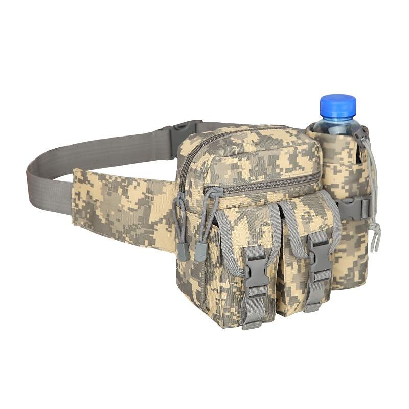 Men's Fanny Pack Chest Bag Belt Bag Nylon Outdoor Daily Buckle Zipper Print Adjustable Durable Anti-Shock Solid Color Color Block Plain CP Color Jungle camouflage ArmyGreen Crossbody Bag
