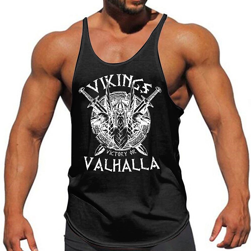 Men's Summer 3D Printing Outdoor Gym Crew Neck Shirt Tank Top Vest Top Sleeveless T Shirt 
