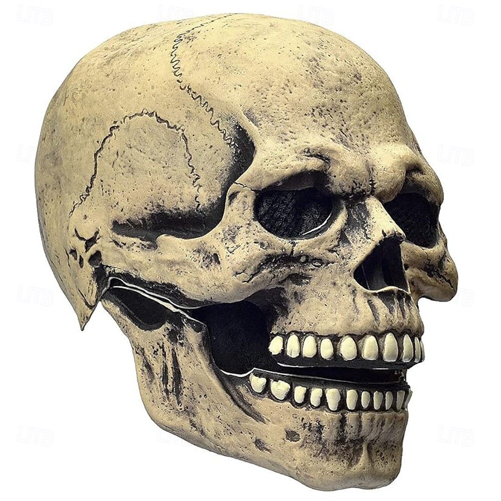 Halloween Full Head Skull Mask,Helmet with Movable Jaw,Scary Realistic Halloween Mask For Adults Costumes,Call of Duty Mask Toy,Halloween Skeleton Decoration