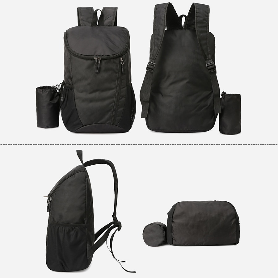 30-40 L Hiking Backpack Lightweight Packable Backpack Daypack Windproof Rain Waterproof Breathable Quick Dry Foldable Outdoor Yoga Hunting Fishing Hiking Nylon Lake blue Black Light Green