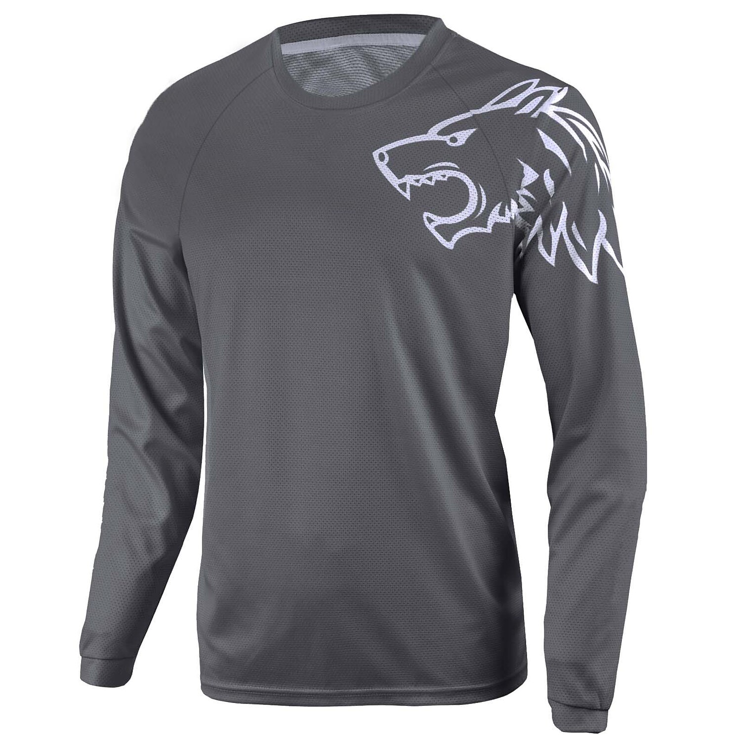 21Grams Men's Downhill Jersey Long Sleeve Bike Top with 3 Rear Pockets Mountain Bike MTB Road Bike Cycling Breathable Moisture Wicking Soft Quick Dry Black Yellow Army Green Wolf Camo / Camouflage