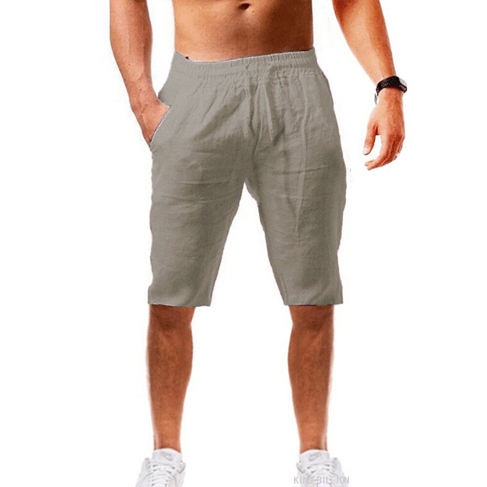 Men's Shorts Summer Shorts Beach Shorts Drawstring Plain Yoga Business Beach Hawaiian Casual Black White