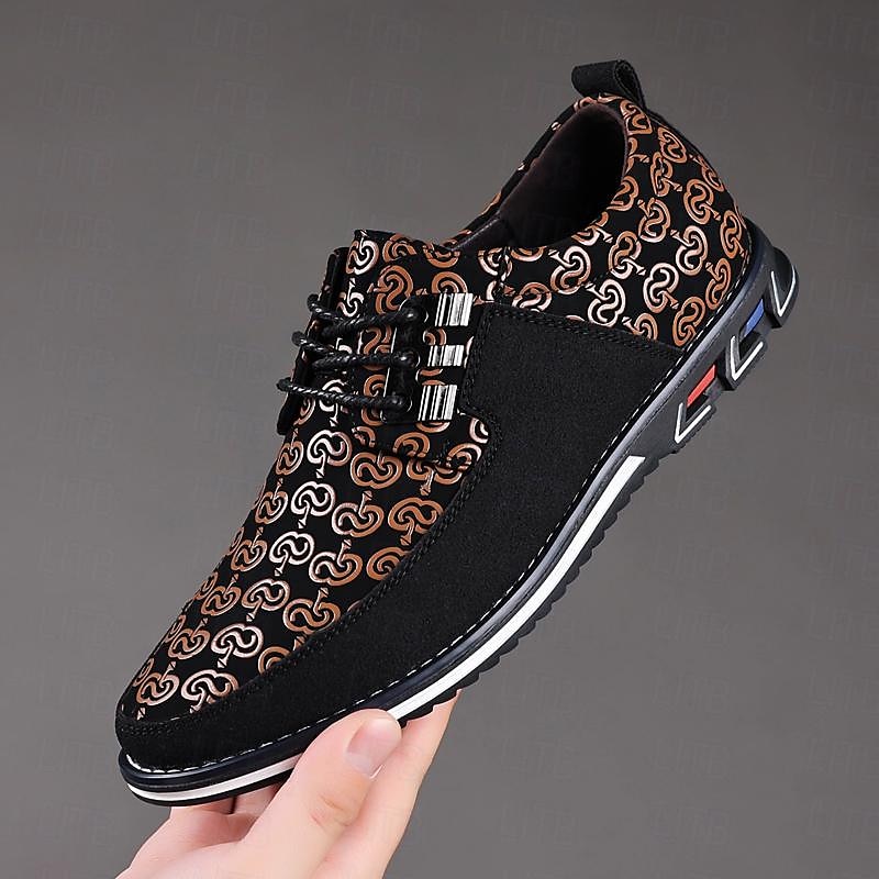 Men's Embroidery Plus Size Comfort Walking Casual Chinoiserie British Daily Party & Evening Leather Warm Booties / Ankle Boots Lace-up Dress Shoes