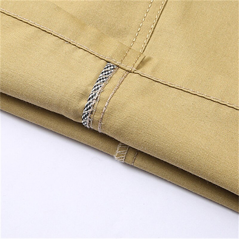 Men's  Casual Pocket Straight Leg Plain Comfort Breathable Casual Daily Streetwear 100% Cotton Sports Fashion Micro-elastic Trousers