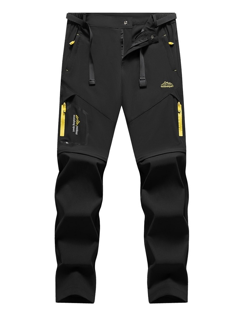 Men's Trousers Tactical Pants Casual Pants Hiking Pants Outdoor Pants Pocket Convertible Solid Color Waterproof Quick Dry Daily Outdoor Holiday Streetwear Stylish Khaki Black Inelastic