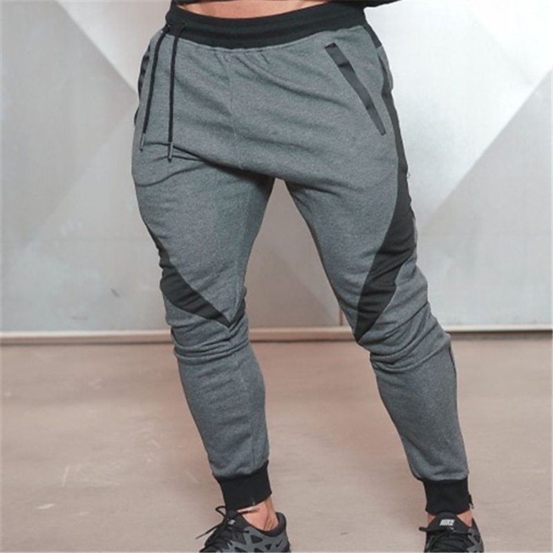 Men's Sweatpants Joggers Pocket Drawstring Elastic Waist Color Block Comfort Breathable Outdoor Daily Going out