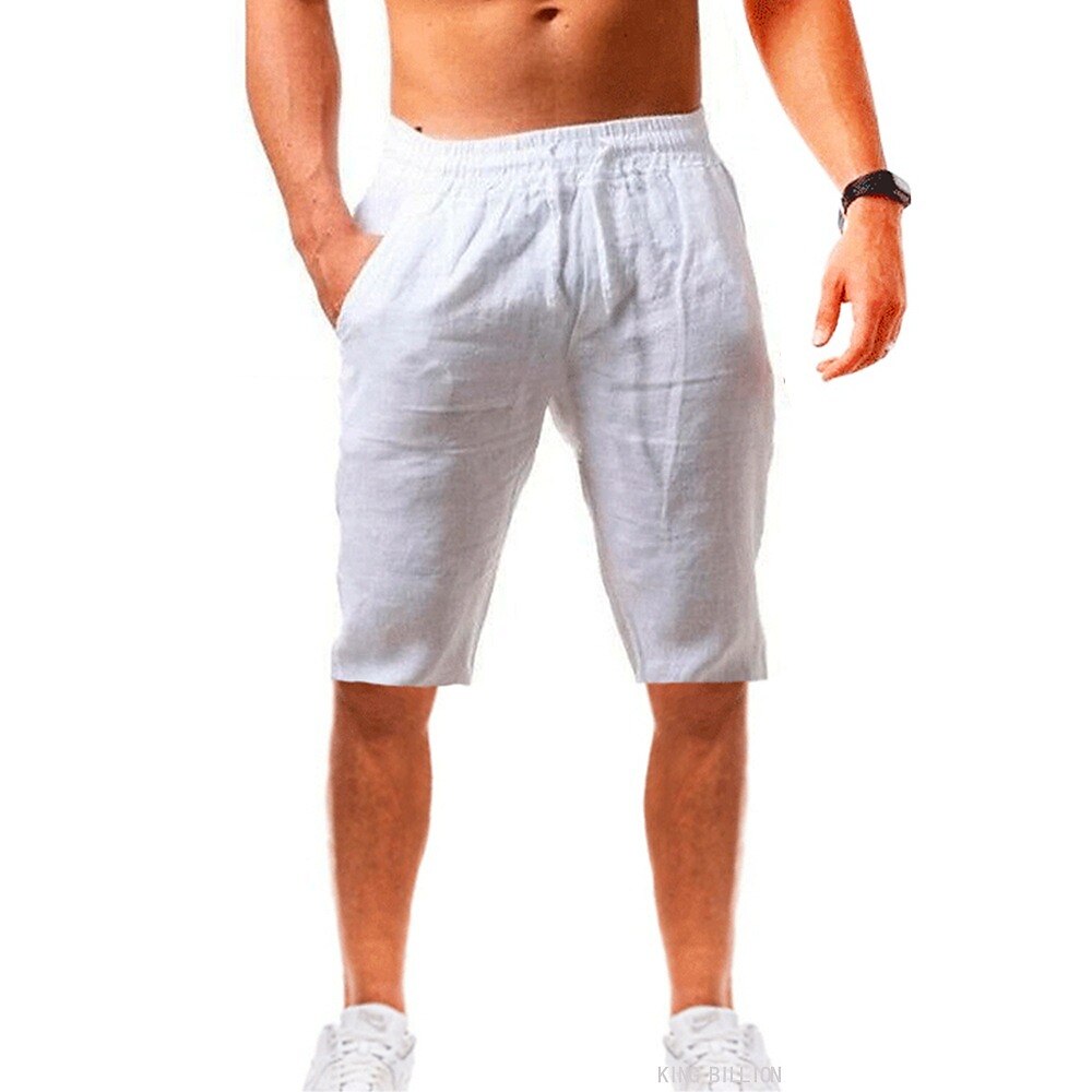 Men's Shorts Summer Shorts Beach Shorts Drawstring Plain Yoga Business Beach Hawaiian Casual Black White