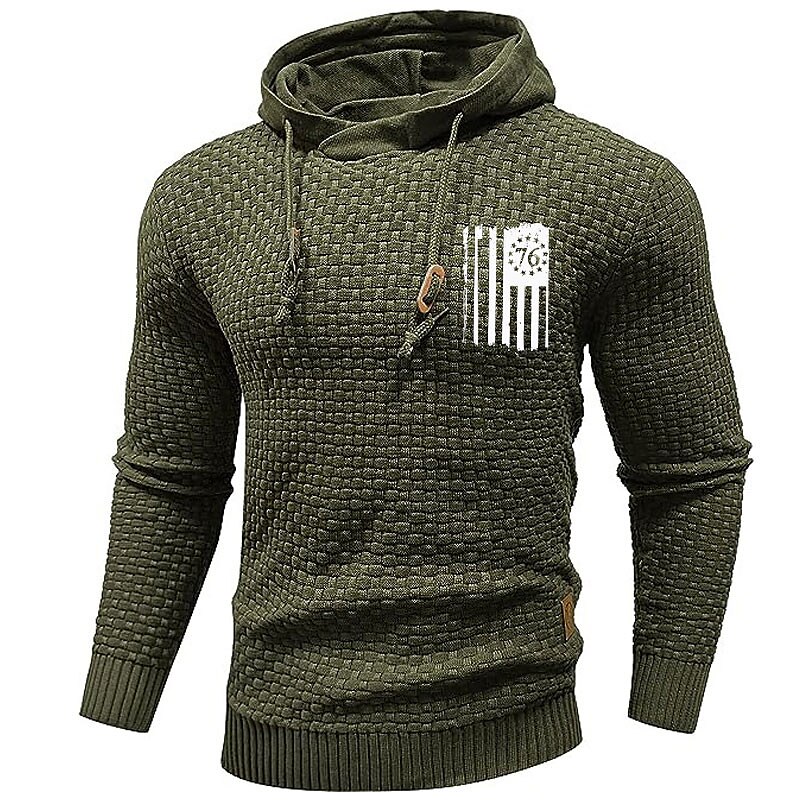 Men's Military Tactical Hoodie National Flag Fashion Daily Casual Men'