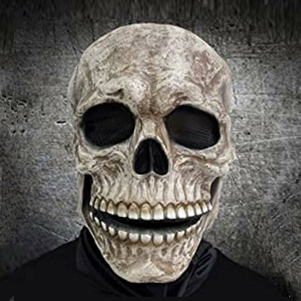 Halloween Full Head Skull Mask,Helmet with Movable Jaw,Scary Realistic Halloween Mask For Adults Costumes,Call of Duty Mask Toy,Halloween Skeleton Decoration
