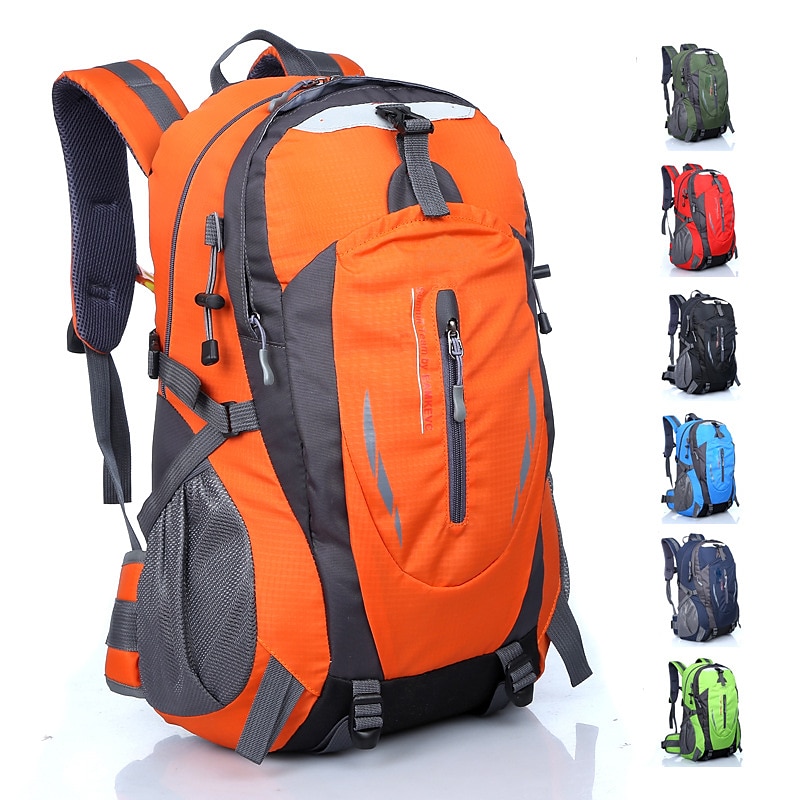 30 L Hiking Cycling Backpack Rucksack Rain Waterproof Wearable Lightweight Sweat-Wicking Outdoor Daypack Trekking Climbing Camping Sport Travel Backpacks Nylon Black Dark Green Orange