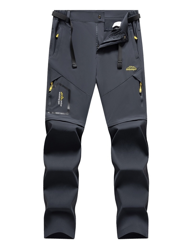 Men's Trousers Tactical Pants Casual Pants Hiking Pants Outdoor Pants Pocket Convertible Solid Color Waterproof Quick Dry Daily Outdoor Holiday Streetwear Stylish Khaki Black Inelastic