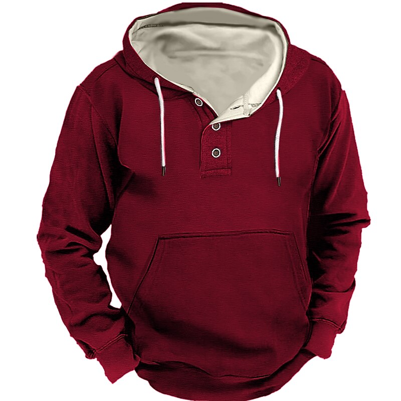 Men's Hoodie Black Red Blue Light Grey Gray Hooded Plain Sports & Outdoor Daily Holiday Streetwear Cool Casual Fall Winter Clothing Apparel Hoodies Sweatshirts  Long Sleeve