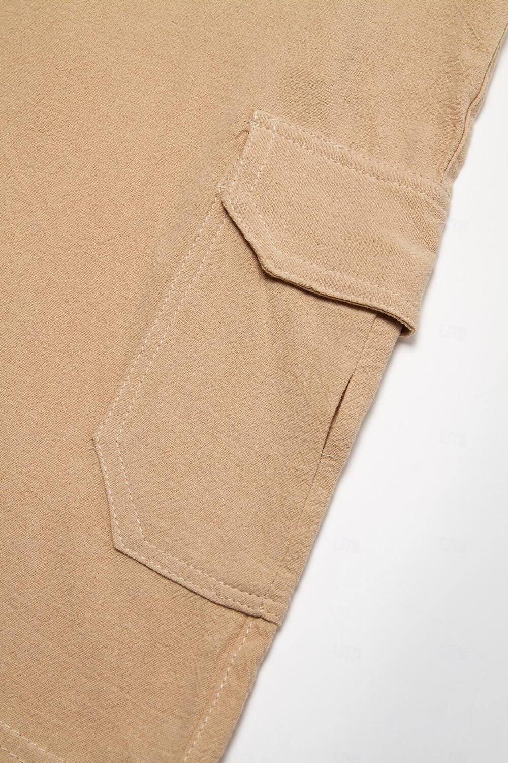 Men's Shorts Linen Shorts Summer Shorts Beach Shorts Multi Pocket Plain Knee Length Beach Linen / Cotton Blend Hawaiian Casual Black White Inelastic