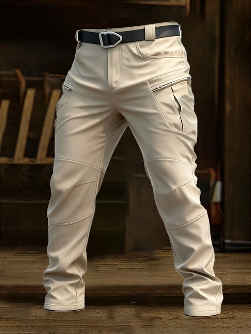 Men's Cargo Pants Trousers Tactical Pants Multi Pocket Solid Color Windproof Full Length Outdoor Daily Holiday Streetwear Stylish Blue Dark Khaki Inelastic