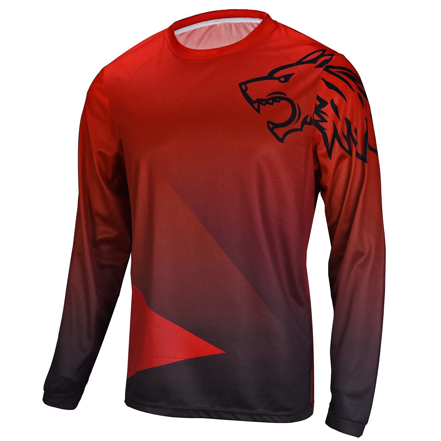 21Grams Men's Downhill Jersey Long Sleeve Bike Top with 3 Rear Pockets Mountain Bike MTB Road Bike Cycling Breathable Moisture Wicking Soft Quick Dry Black Yellow Army Green Wolf Camo / Camouflage