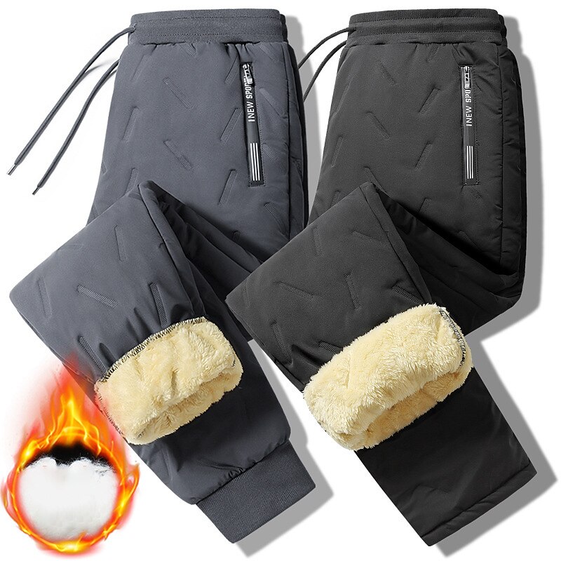 Men's Fleece Pants Winter Pants Trousers Casual Pants Pocket Plain Comfort Breathable Outdoor Daily Going out