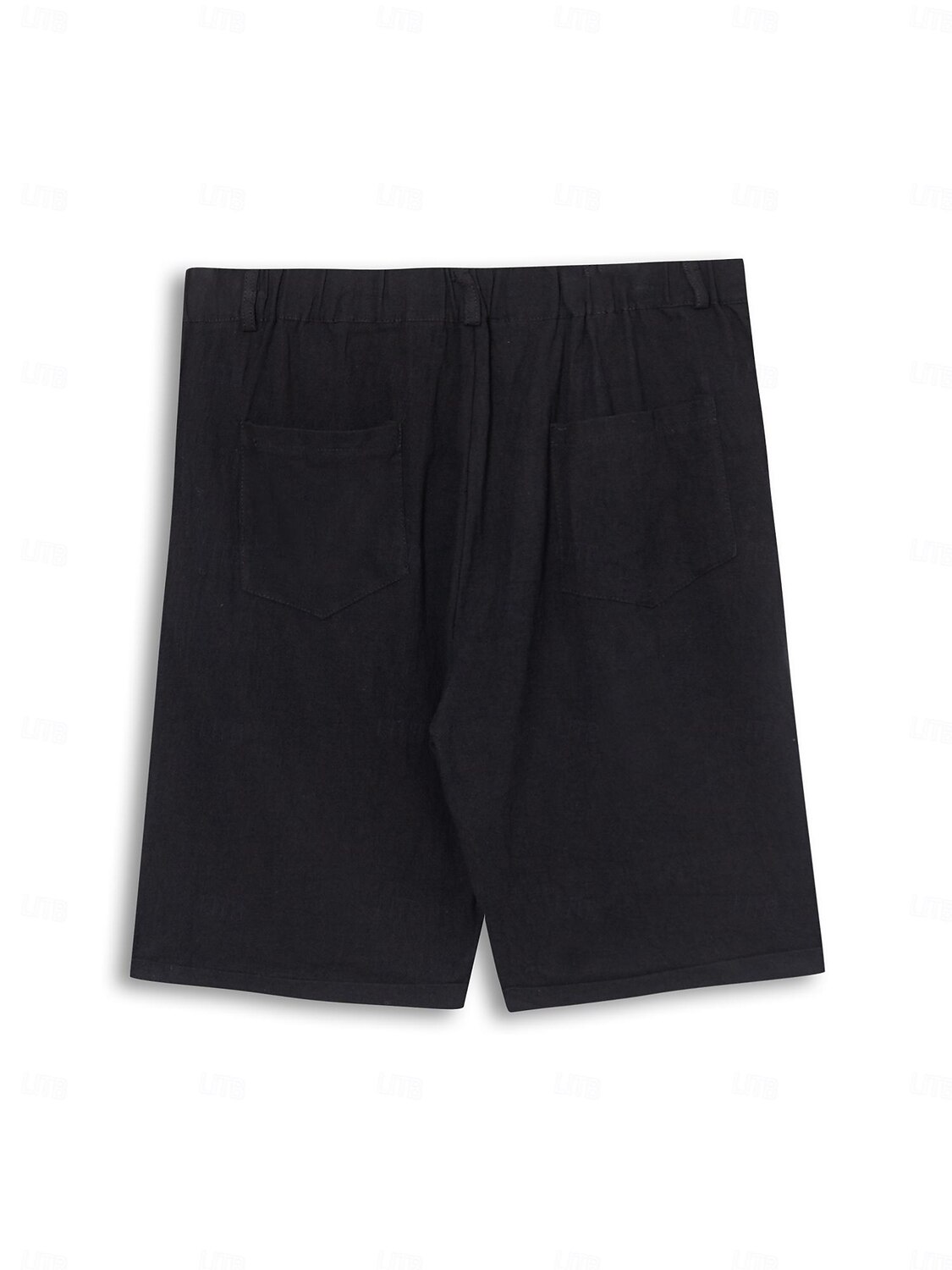 Men's Shorts Linen Shorts Summer Shorts Pleated Shorts Pocket Pleats Straight Leg Plain Comfort Breathable Short Casual Daily Holiday Fashion Designer Black White