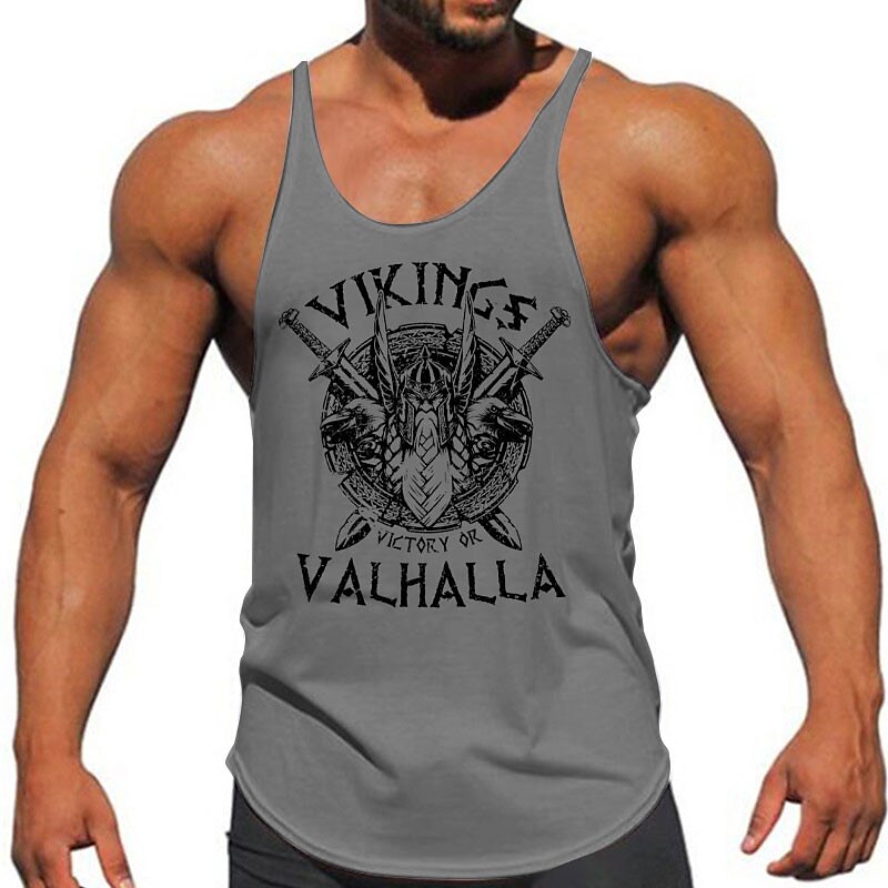 Men's Summer 3D Printing Outdoor Gym Crew Neck Shirt Tank Top Vest Top Sleeveless T Shirt 