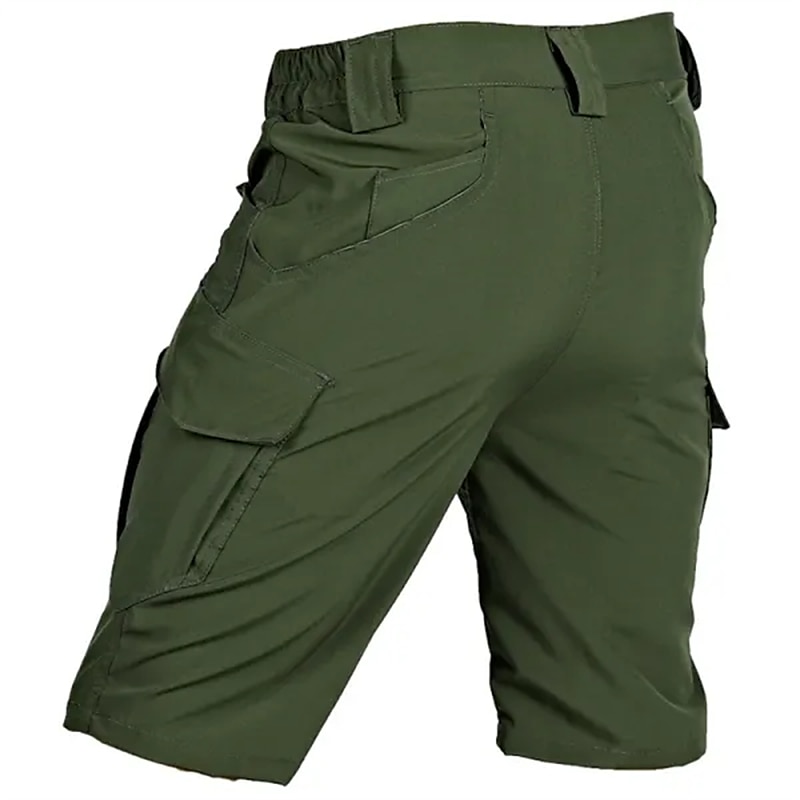 Men's Tactical Shorts Cargo Shorts Zipper Pocket Plain Waterproof Breathable Outdoor Daily Going out Fashion Casual Black Green