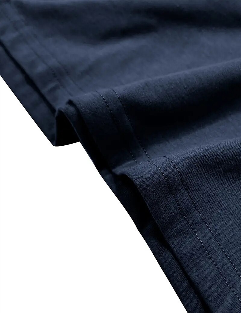 Men's Button Up Casual Sports Lapel Long Sleeve Fashion Basic Plain Button Pocket Spring &  Fall Regular Fit Polo Shirt