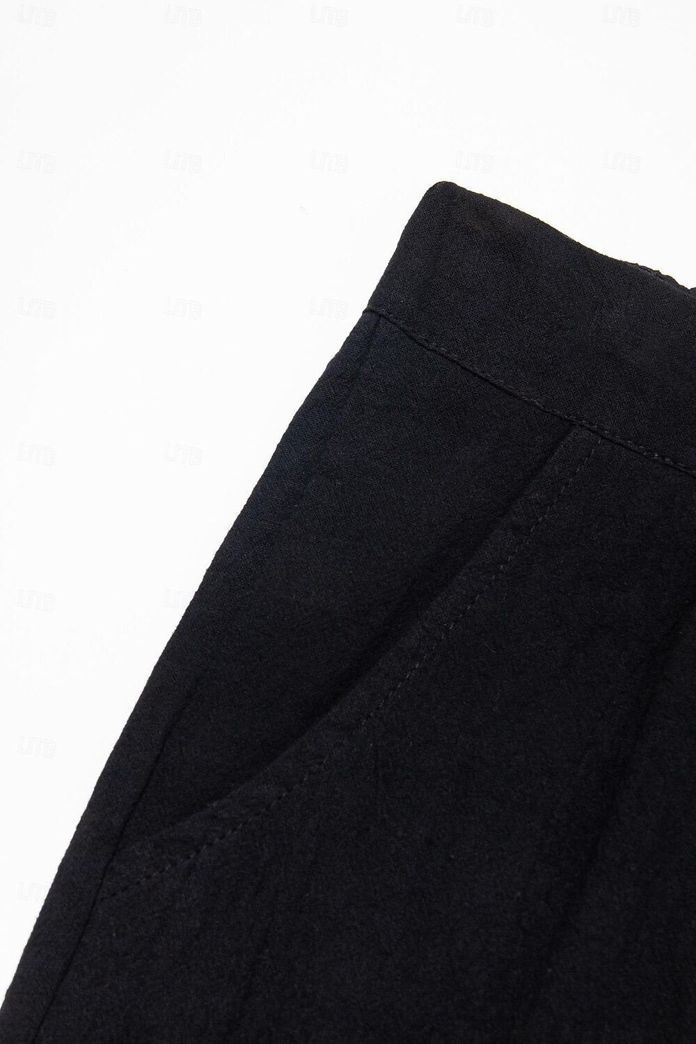Men's Shorts Linen Shorts Summer Shorts Pleated Shorts Pocket Pleats Straight Leg Plain Comfort Breathable Short Casual Daily Holiday Fashion Designer Black White