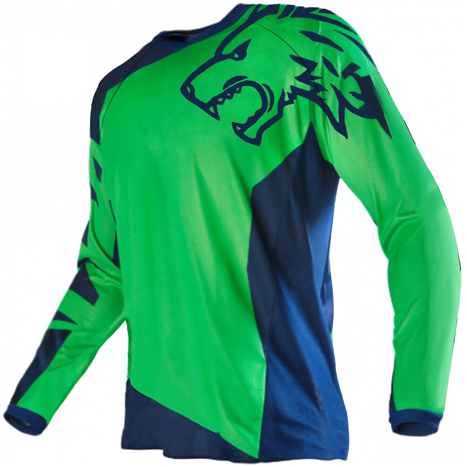 21Grams Men's Downhill Jersey Long Sleeve Bike Top with 3 Rear Pockets Mountain Bike MTB Road Bike Cycling Breathable Moisture Wicking Soft Quick Dry Black Yellow Army Green Wolf Camo / Camouflage