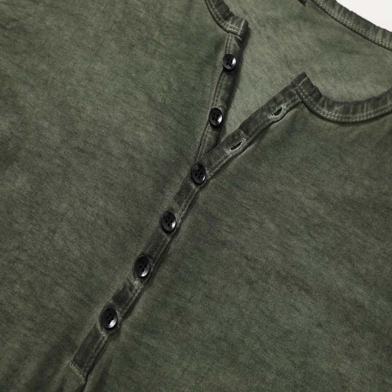 Men's Henley Shirt Tee Top Long Sleeve Shirt Plain Henley Street Vacation Long Sleeve Clothing Apparel 100% Cotton Fashion Vintage Basic