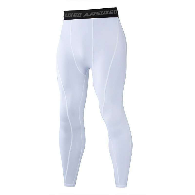 Arsuxeo Men's Compression Pants Running Tights Leggings Base Layer Athletic Athleisure Fall Polyester Breathable Quick Dry Moisture Wicking Soft Compression Fitness Gym Workout Running Sportswear
